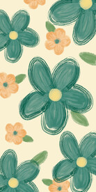 绿色花手机壳图