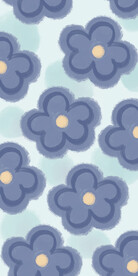 蓝色花手机壳图