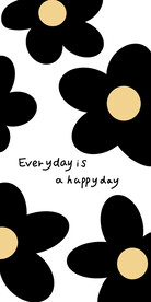 黑色花手机壳图案