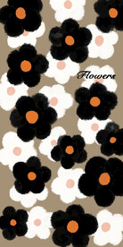 黑白花手机壳图案