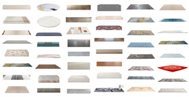 免抠毛绒地垫地毯png素材