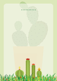 简约小清新植物背景模板