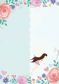 简约小清新植物背景模板