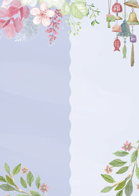 简约小清新植物背景模板