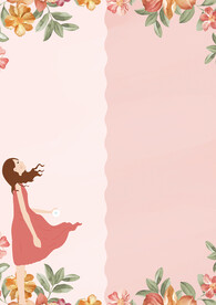 简约小清新植物背景模板