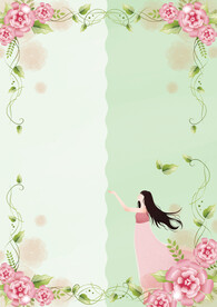 简约小清新植物背景模板