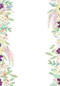 简约小清新植物背景模板