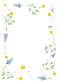 简约小清新植物背景模板