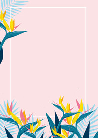 简约小清新植物背景模板