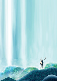 简约小清新植物背景模板