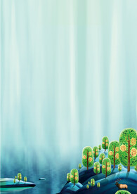 简约小清新植物背景模板