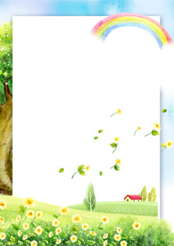 简约小清新植物背景模板