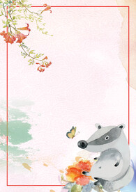 卡通动物植物背景模板