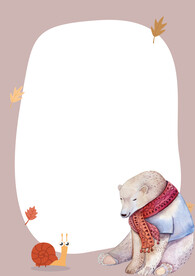 卡通动物植物背景模板