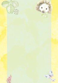 卡通人物植物背景模板