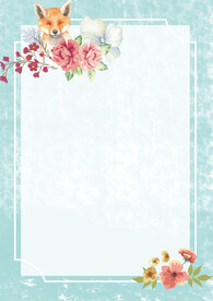 卡通人物植物背景模板