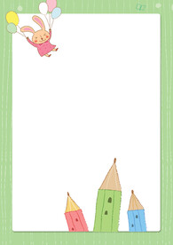 卡通人物植物背景模板