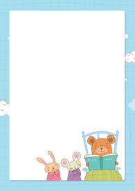 卡通人物植物背景模板