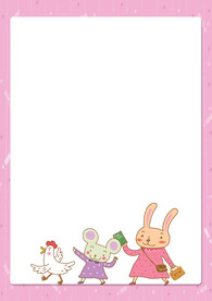 卡通人物植物背景模板