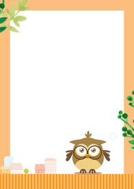 卡通人物植物背景模板