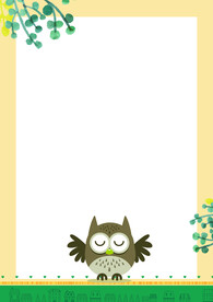 卡通人物植物背景模板