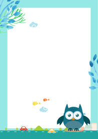 卡通人物植物背景模板