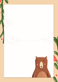 卡通人物植物背景模板