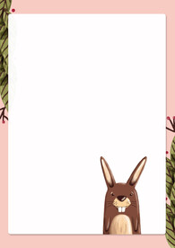 卡通人物植物背景模板