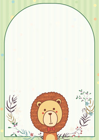 卡通人物植物背景模板