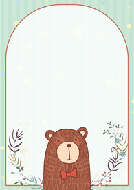 卡通人物植物背景模板