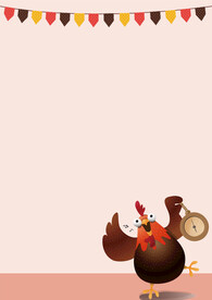 卡通人物植物背景模板