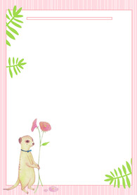 卡通人物植物背景模板