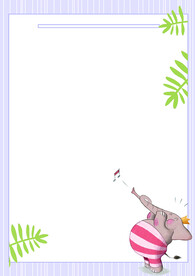 卡通人物植物背景模板