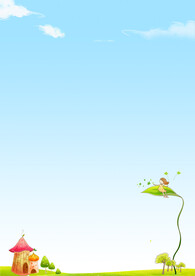 卡通人物植物背景模板