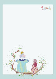 卡通人物植物背景模板