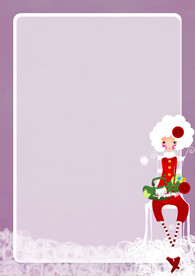 卡通人物植物背景模板