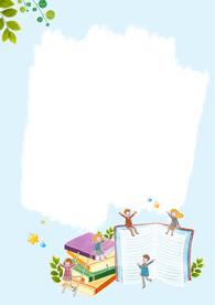 卡通人物植物背景模板