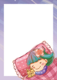 卡通人物植物背景模板