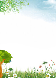 卡通人物植物背景模板