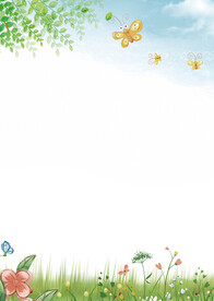 卡通人物植物背景模板