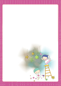 卡通人物植物背景模板