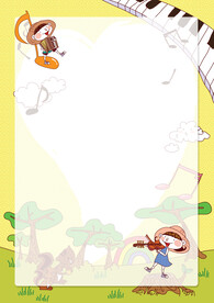 卡通人物植物背景模板