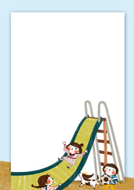 卡通人物植物背景模板