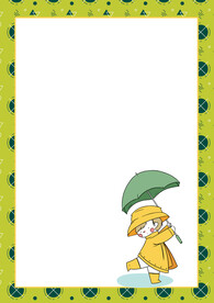 卡通人物植物背景模板