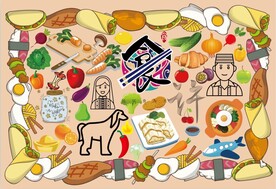 阿富汗美食AI矢量源文件模板