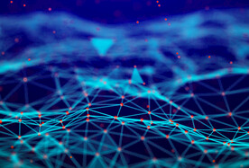 蓝色波浪科技线条背景