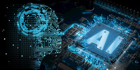 蓝色AI智能科技线条背景