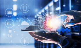 商务触屏AI科技线条智能背景