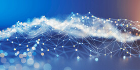 蓝色点线AI科技线条智能背景