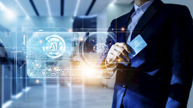 商务AI科技线条智能背景